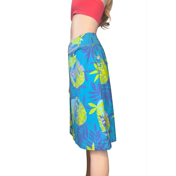 Lilly Pulitzer Skirt Negresco Lagoon Serenading Frog Print A Line White Label - Picture 6 of 14